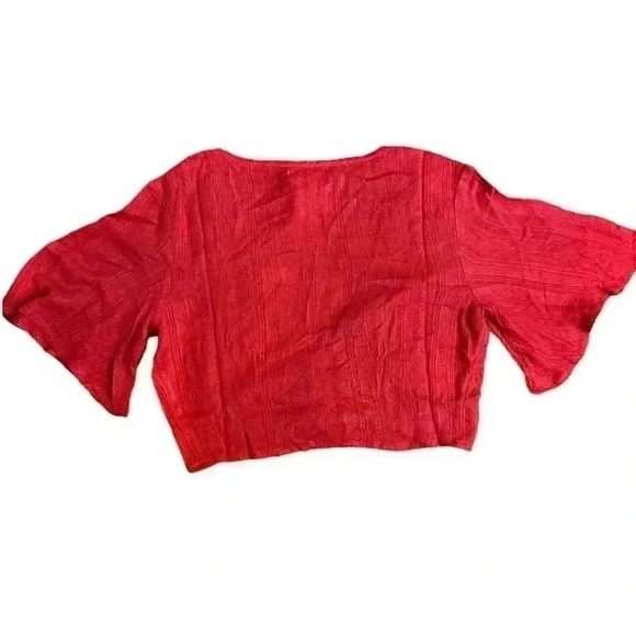 L*Space NWT Piper Red Crop Top Tie Front Small - Picture 3 of 6